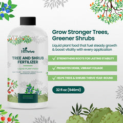 HiThrive Tree and Shrub Plant Food with mixing instructions