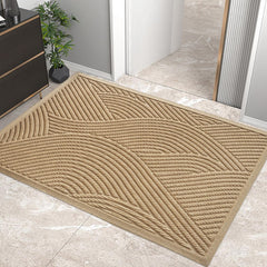 HIYARD 72x24 beige front door mat front view