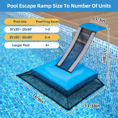 HKZ Pool Critter Escape Ramp inflated and ready for use