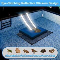 HKZ Pool Critter Escape Ramp with reflective strips