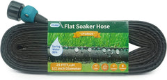 Hlinker Flat Soaker Hose 25FT front view, kink-resistant design