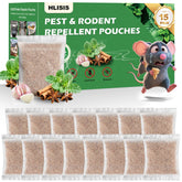 HLISIS 15PCS Mouse Repellent Pouches in white packaging