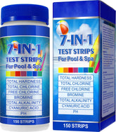 HLLNWB Pool Test Strips 7-in-1 front view packaging