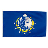 HLLNWB Super Earth Flag 3x5ft front view in blue