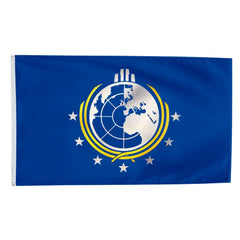 HLLNWB Super Earth Flag 3x5ft front view in blue