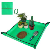 HNXTYAOB 27" x 27" waterproof potting mat front view in pale green