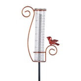 HOBYLUBY Cardinal Rain Gauge front view with glass tube