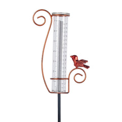 HOBYLUBY Cardinal Rain Gauge front view with glass tube