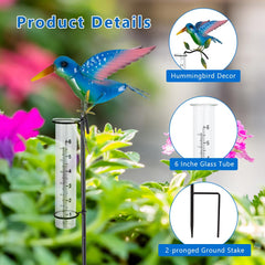 HOBYLUBY Rain Gauge in a garden setting