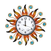 HOBYLUBY Sun Outdoor Clock front view with sun design