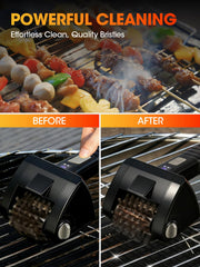 Hodeezaiiw Electric Grill Brush showing LED display and buttons