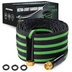 HODUP 75FT black-green garden water hose front view