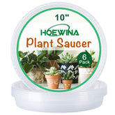 Hoewina 10 inch plant saucer tray pack of 6 front view