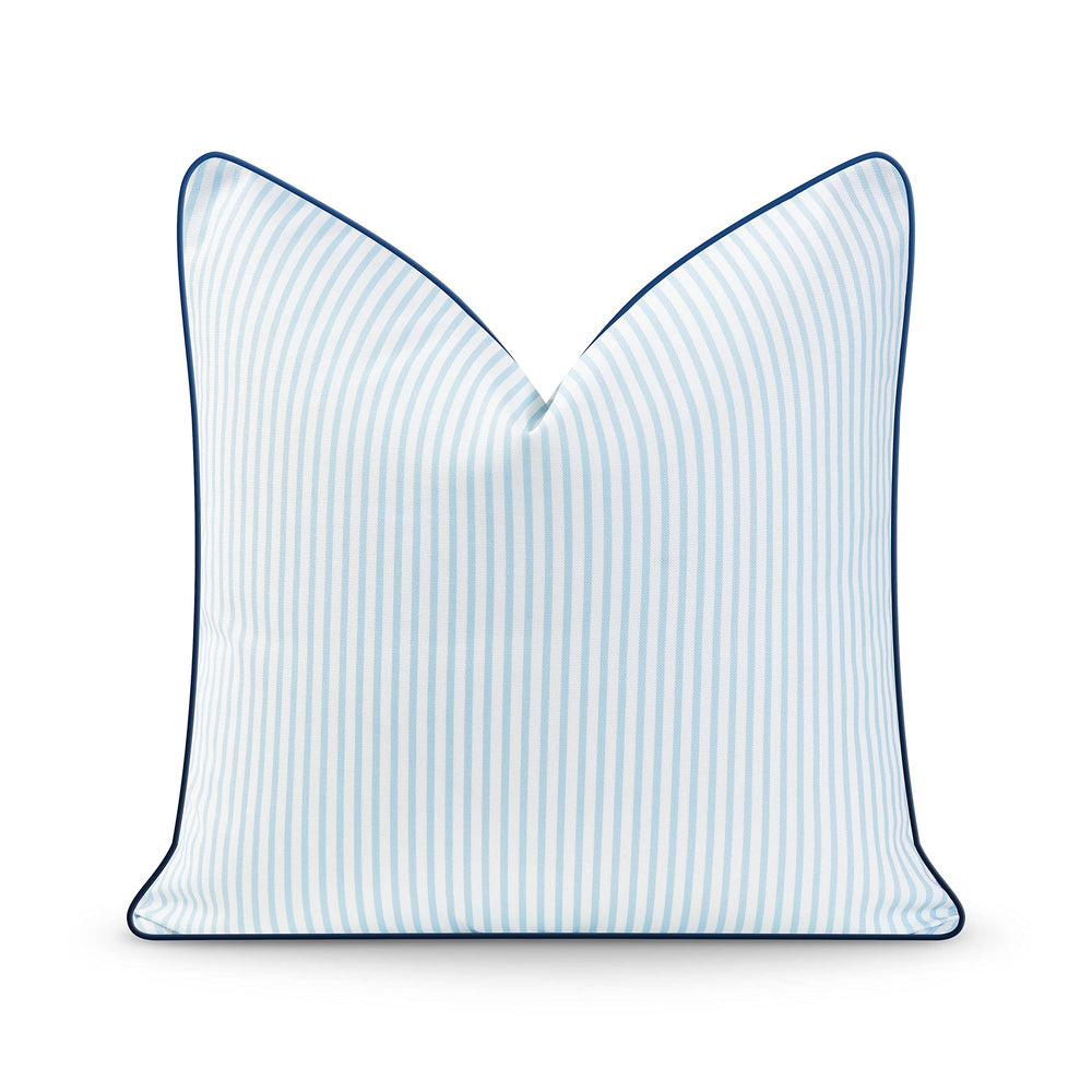 Hofdeco Premium Coastal Pillow Cover 20x20 blue striped front view
