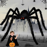 HOHOM Halloween Giant Spider 6.6 Ft front view with yellow fur