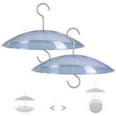 HOLAHOMA 8" Mini Plastic Rain Cover for Bird Feeder, clear