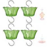 HOLAHOMA Ant Moat for Hummingbird Feeder, Green, front view