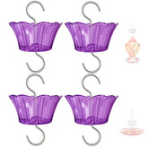 HOLAHOMA Ant Moat for Hummingbird Feeder, purple, front view