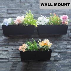 Holensun wall planter showcasing three planters with flowers