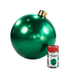 Holiball Inflatable Holiday Ornament 30-inch vintage green front view