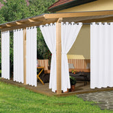 HolidayIdeas Outdoor Curtains 54x84 Inch White front view