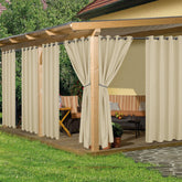 HolidayIdeas Outdoor Curtains 54x95 Inch Cream front view