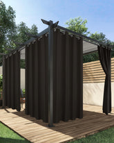 HolidayIdeas Outdoor Curtains chocolate colour front view