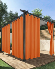 HolidayIdeas Outdoor Curtains in Mecca Orange front view
