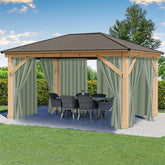 HolidayIdeas Outdoor Curtains set in sage green
