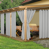 HolidayIdeas Outdoor Curtains silver front view
