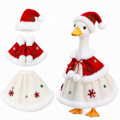 holoith Christmas Goose Outfit with dress, scarf, and hat
