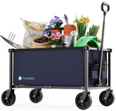 HOMBETTA Collapsible Wagon Cart dark blue front view