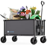 HOMBETTA Collapsible Wagon Cart dark gray front view