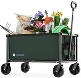 HOMBETTA Collapsible Wagon Cart front view in Army Green