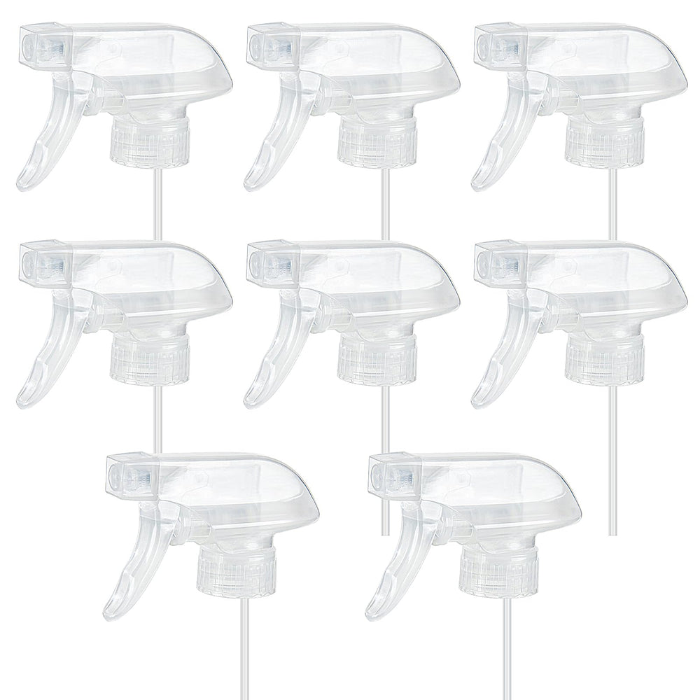 HOMBYS 8 Pack Clear Trigger Sprayers front view