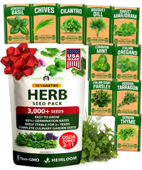 HOME GROWN 10 Herb Variety Pack with seed packets