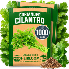 HOME GROWN Cilantro Coriander Seeds pack front view