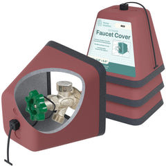 Home Intuition Outdoor Foam Faucet Cover, red, front view