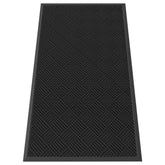 HOMEK 3' x 5' Indoor Outdoor Door Mat in black diamond design front view