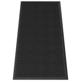 HOMEK 4' x 2' Indoor Outdoor Door Mat front view in black
