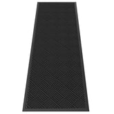 HOMEK 6' x 2' Indoor Outdoor Door Mat black front view