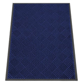 HOMEK Indoor Outdoor Door Mat 4' x 3' Blue Diamond front view