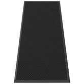 HOMEK Indoor Outdoor Door Mat 6' x 3' black front view