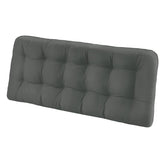 HOMELYSIAN 59x18 inches grey tufted bench cushion front view