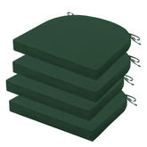 HOMELYSIAN outdoor chair cushion set of 4 in forest green