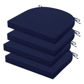 HOMELYSIAN Outdoor Chair Cushions Navy Blue front view