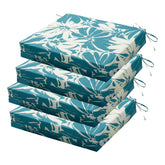 HOMELYSIAN Outdoor Chair Cushions Set of 4 Daisy pattern front view