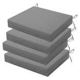 HOMELYSIAN Outdoor Chair Cushions Set of 4 in Light Grey, front view