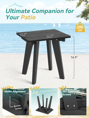Homenjoy HDPE Outdoor Side Table beside a lounge chair