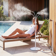 homenote Standing Misting Cooling System with white water-filled base